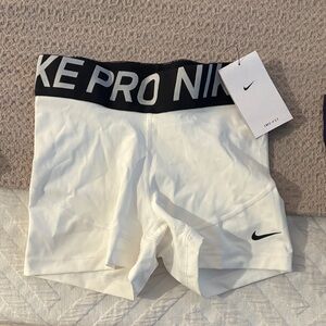 Nike Women's Black and White Athletic Shorts